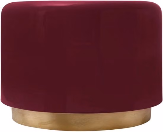 Tavolino da salotto Art Deco in metallo bordeaux e oro