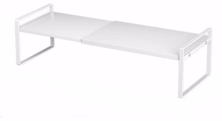 Scaffale estensibile per armadio, metallo, bianco, 35-65x27x17 cm