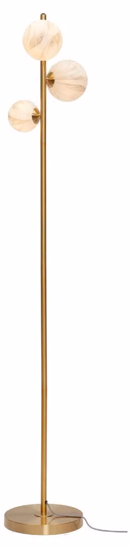 si tratta di RoMi - Lampada da terra Carrara - Oro/Bianco - 30x30x160cm - 3L per soggiorno, camera da letto