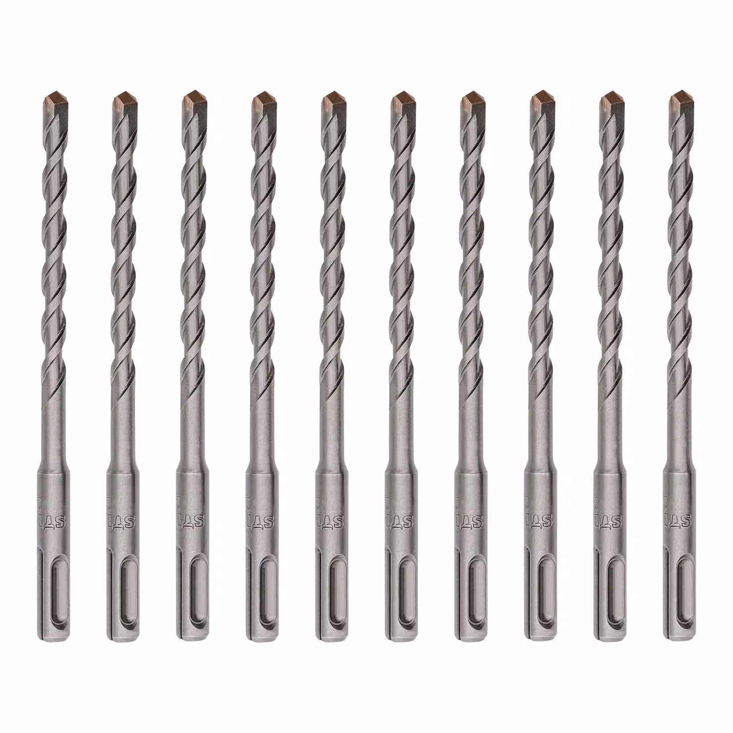 Punta STIER SDS-plus, 10 pezzi, lunghezza 160 mm, diametro 6 mm, adatta per calcestruzzo e muratura, punta per muratura, punta per calcestruzzo, set di punte Sds plus, set di punte per muratura, punta per cemento armato