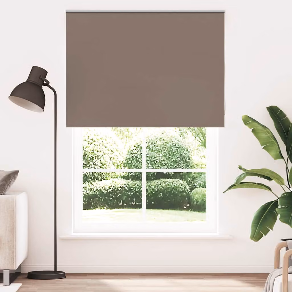 vidaXL Tenda a Rullo Oscurante in Poliestere Marrone L: 150 cm, H: 210 cm