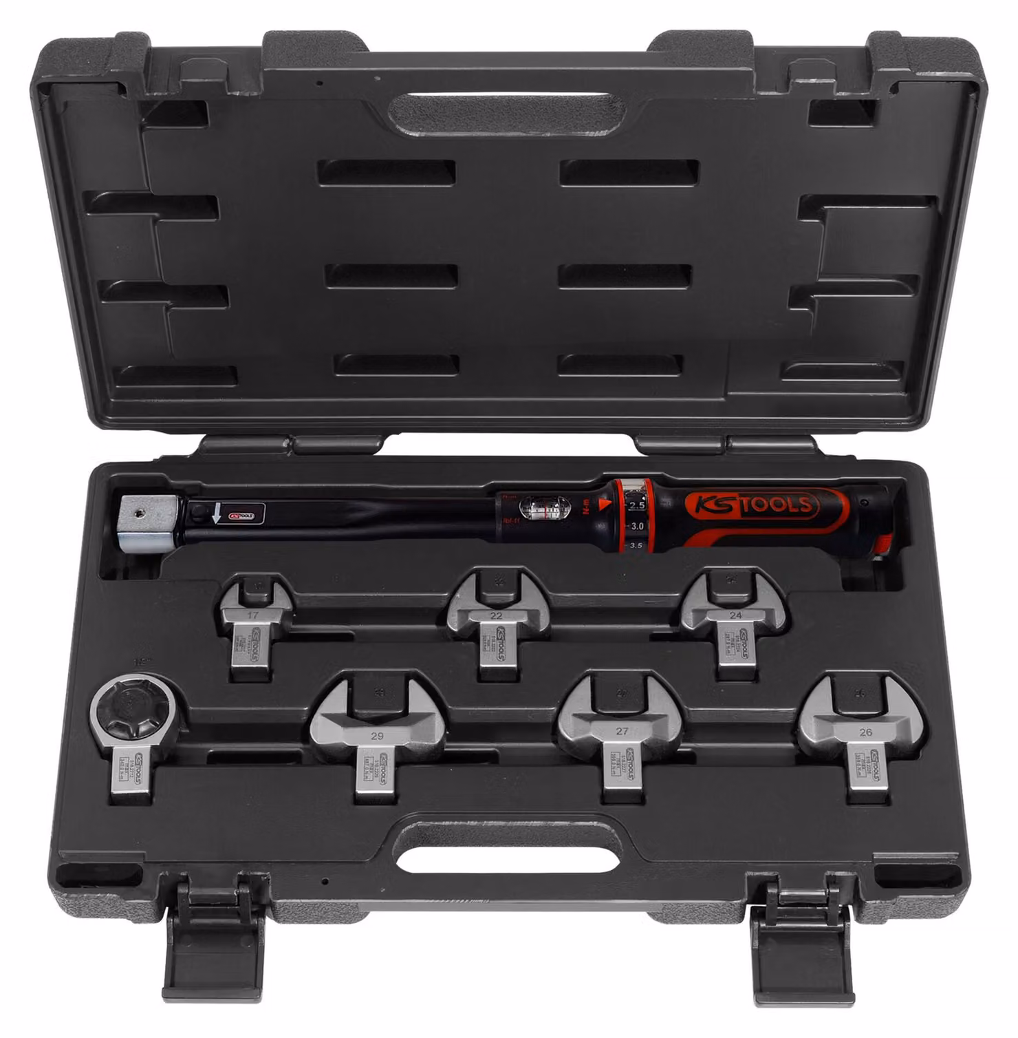 KS TOOLS ERGOTORQUESet di chiavi dinamometriche di precisione per refrigerazione/climatizzazione 20 - 100 Nm 8 pz - 516.1225
