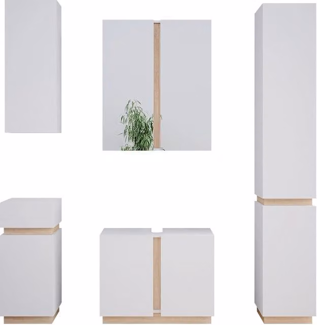 Set di mobili da bagno Gloria Bianco 5 pezzi Vicco
