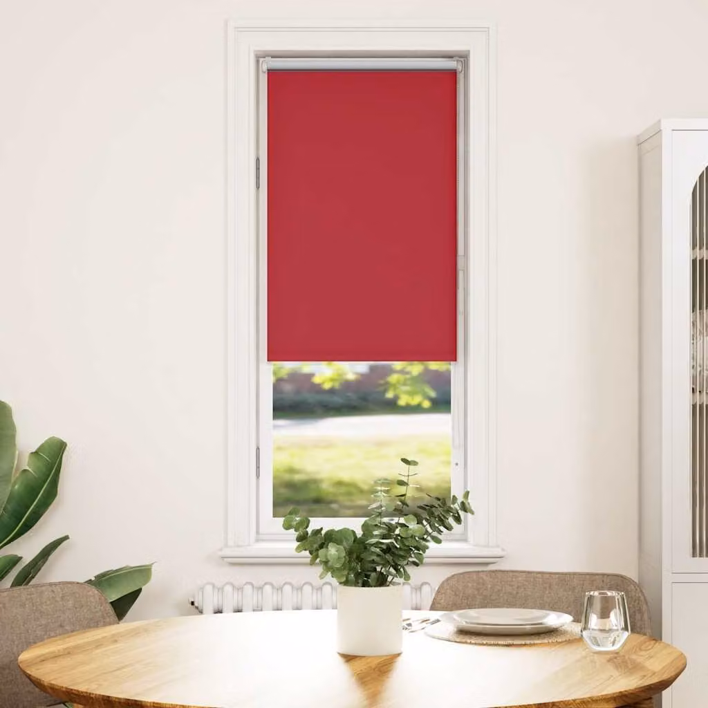 Tenda a Rullo Oscurante vidaXL in Poliestere, Colore Rosso, L: 50 cm, H: 175 cm