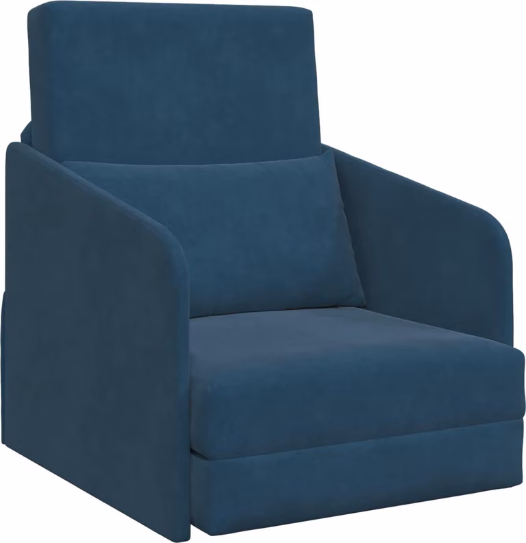 Divano letto Blu 65 x 80 x 83 cm Velluto