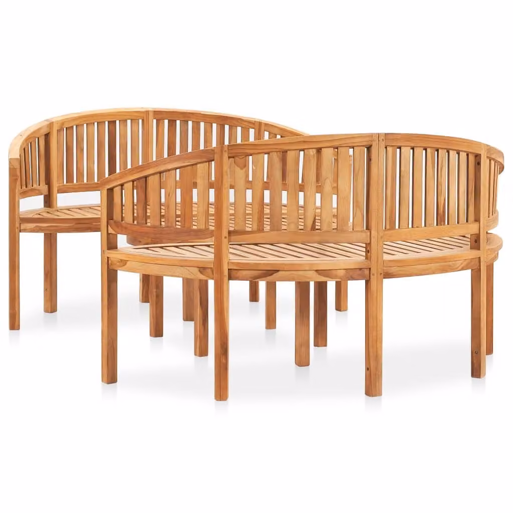 set di 3 pezzi da giardino in teak massiccio
