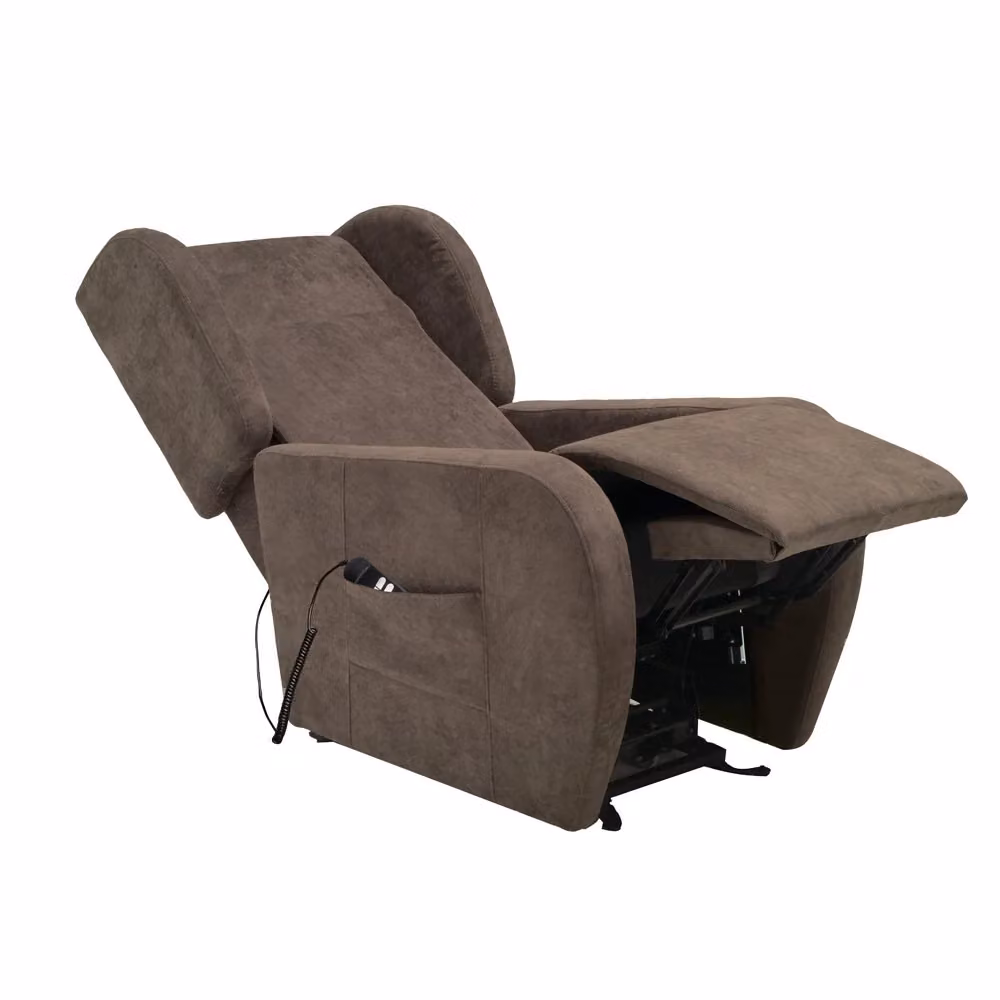 Poltrona alza persona Lift con 2 motori e roller bar Giulia 9704 TEZETA in tessuto marrone – 2