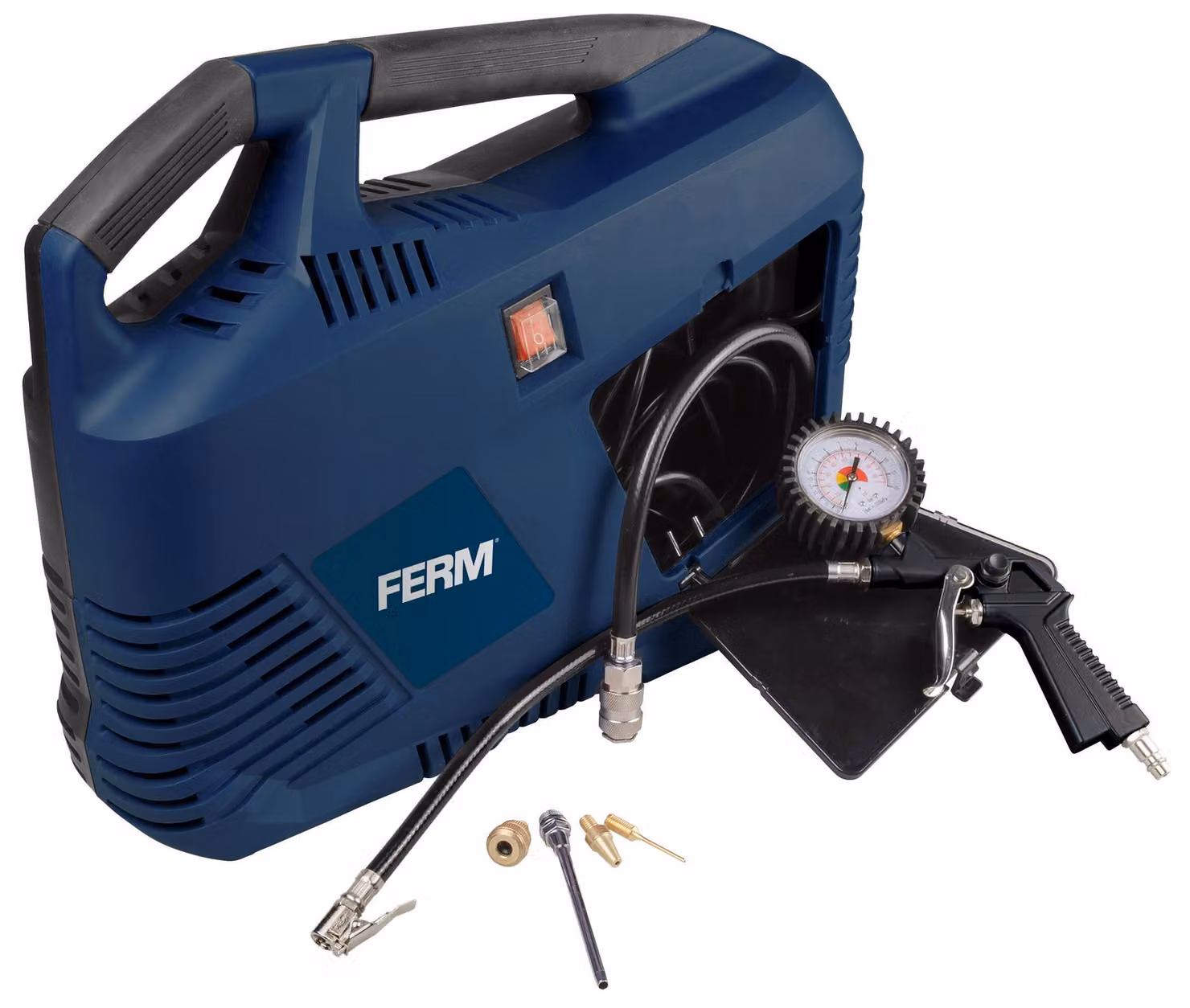 Compressore elettrico portatile - 1100 W - serbatoio da 3 litri - alluminio - giallo