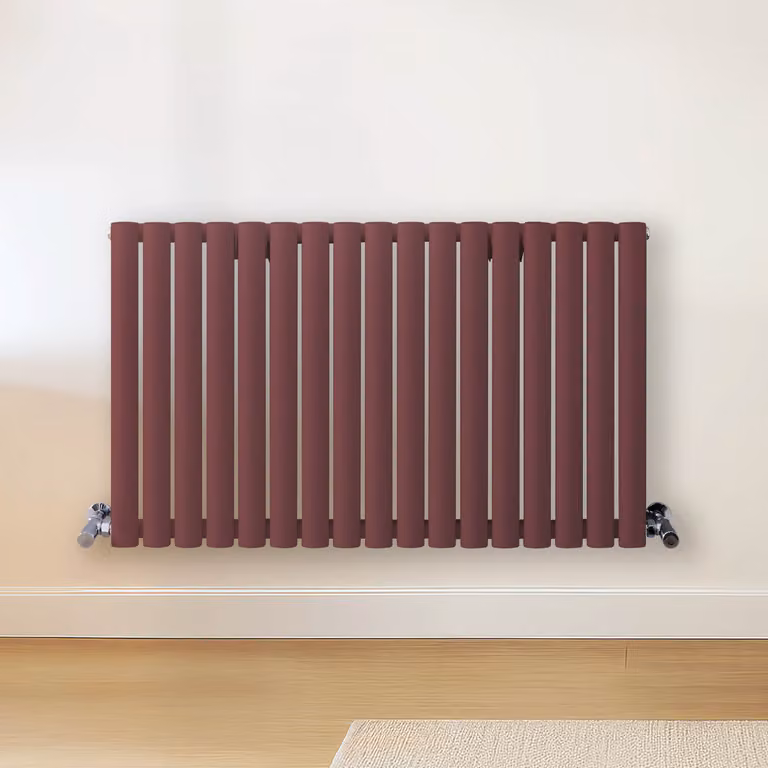Radiatore di Design Orizzontale Rosso (Booth Rosso) - 600mm x 1000mm - Pannello Doppio  - Revive