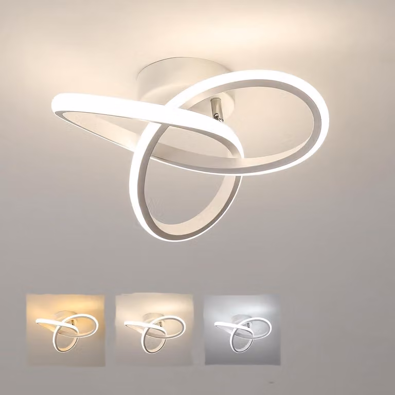 Lampada a soffitto LED Osairous, design moderno, 20W, 2200LM, 3000K/4500K/6500K – Bianco