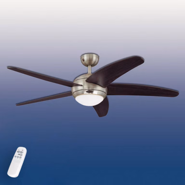 Westinghouse Ventilatore Bendan con telecomando BENDAN, Legno scuro, Legno, Moderno