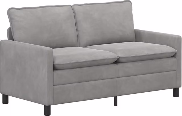 Divano | Divano da soggiorno | Sofa Grigio Chiaro 156 x 81 x 87,5 cm Velluto