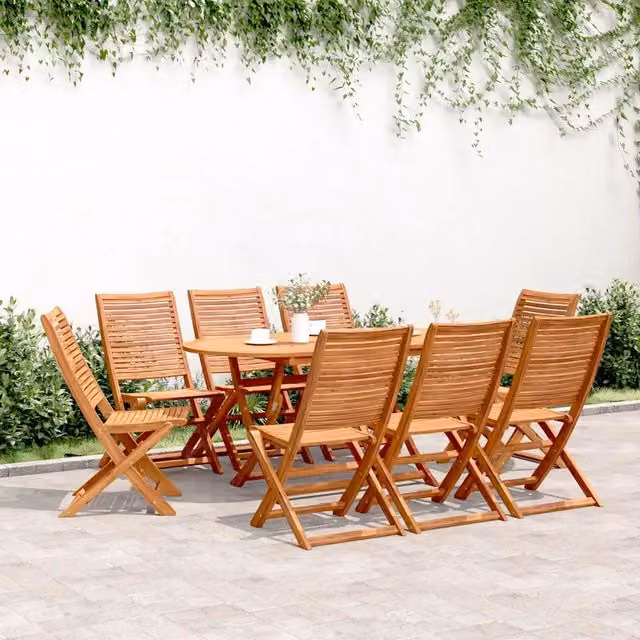Sedie Pieghevoli 8 pz Legno Massello di Acacia 3214473