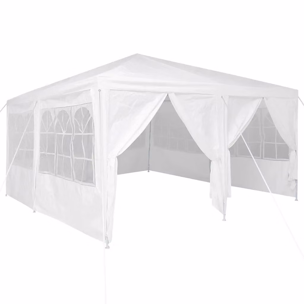 Tenda da festa Hip Bianco L/P/H: 400 x 400 x 266 cm in polietilene e acciaio zincato – 2