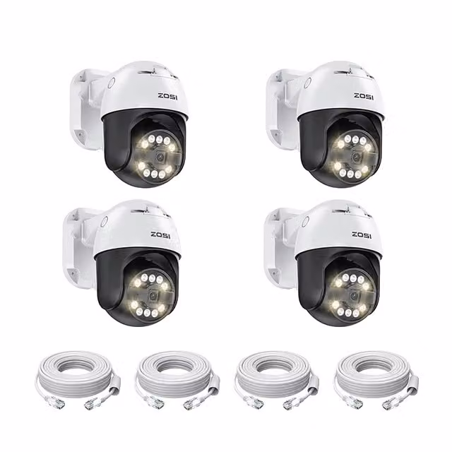 Telecamera di sorveglianza, 5MP, rilevamento veicoli AI, 5MP 4PK