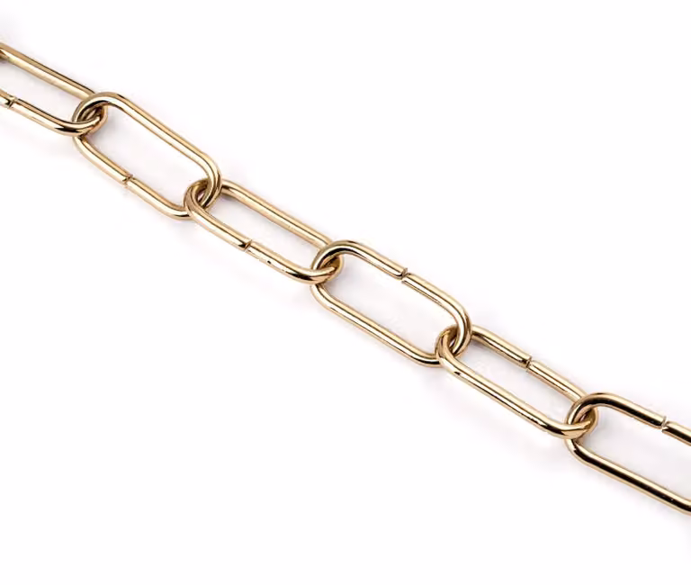 Catena per lampadario - Catena a maglie - 1 m - Oro - 4 mm