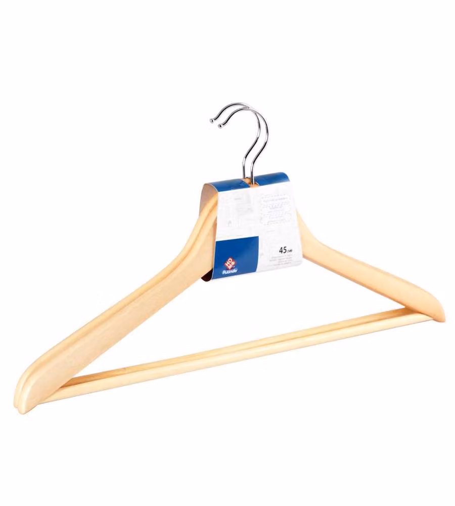 Set 2 Grucce Legno Acciaio 45x3x22 cm per Casa e Ufficio