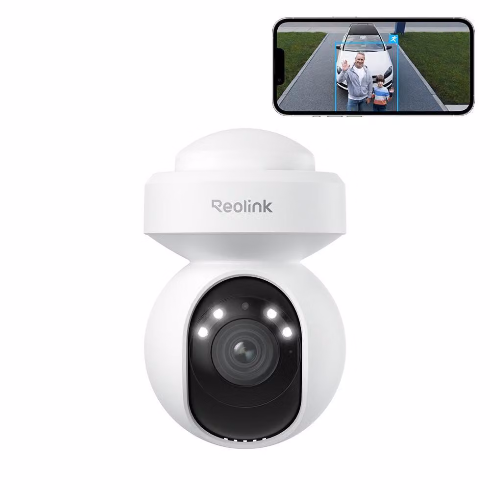 Telecamera di sorveglianza WiFi Reolink 2K+ 5MP 2,4/5 GHz, zoom 3X, panoramica, inclinazione e tracciamento automatico, rilevamento persone/veicoli/animali, visione notturna a colori
