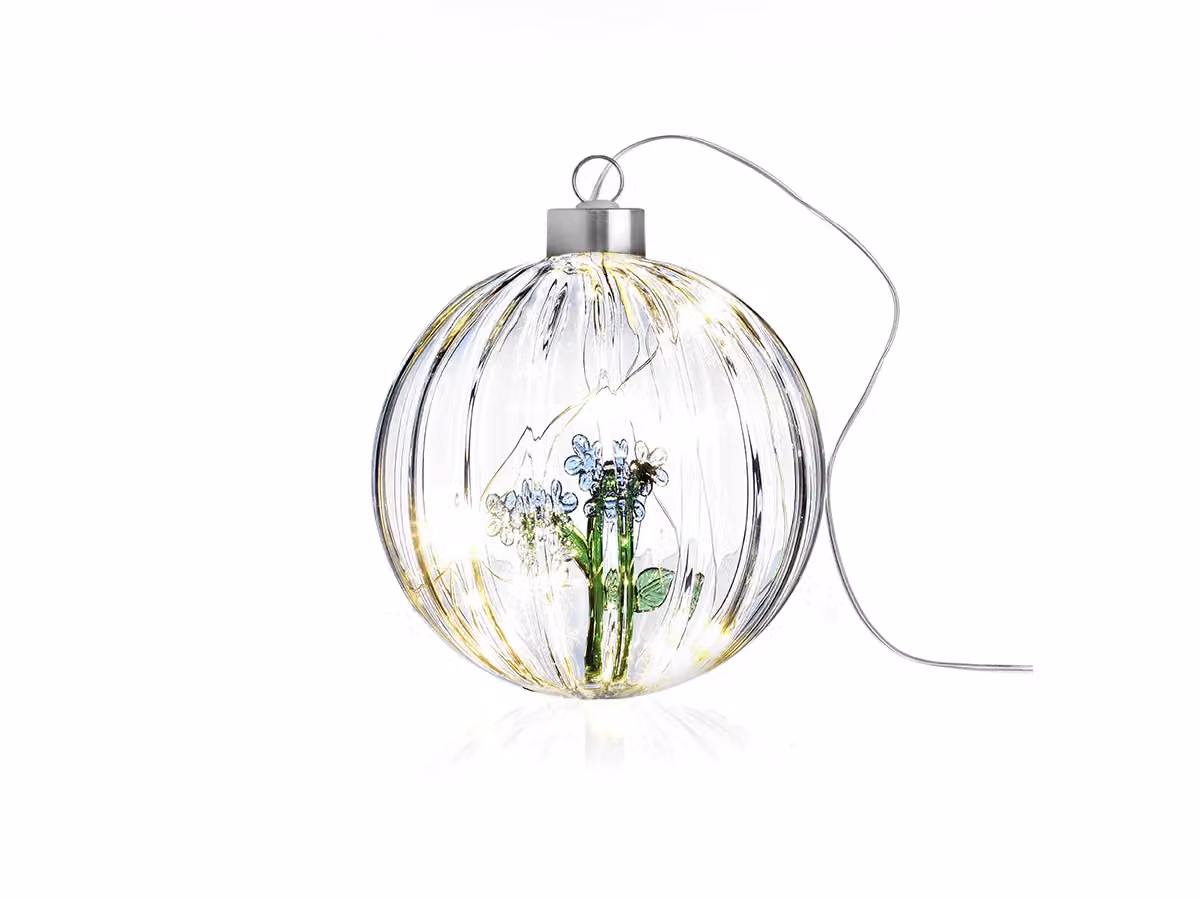 Botanica Palla di Natale Lampada Fiore Blu