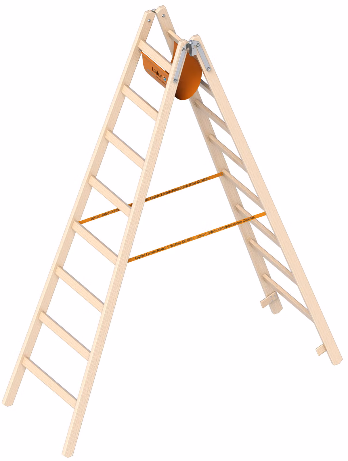 Layher Holzstehleiter 1038 2x8 Sprossen