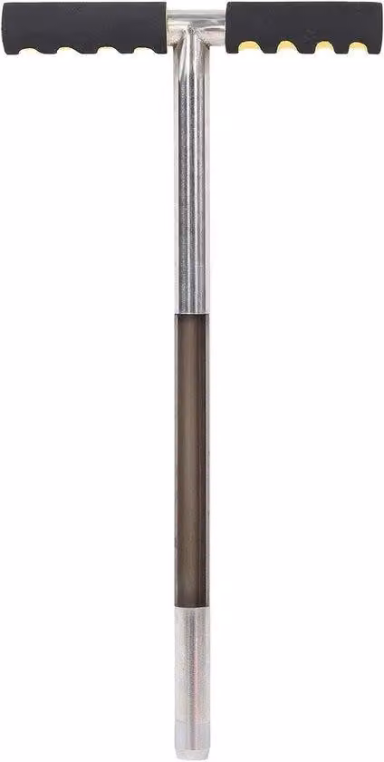 Sonda a arco da golf con punta in acciaio inossidabile da 51 cm - Impugnatura a T - Sonda per analisi del terreno