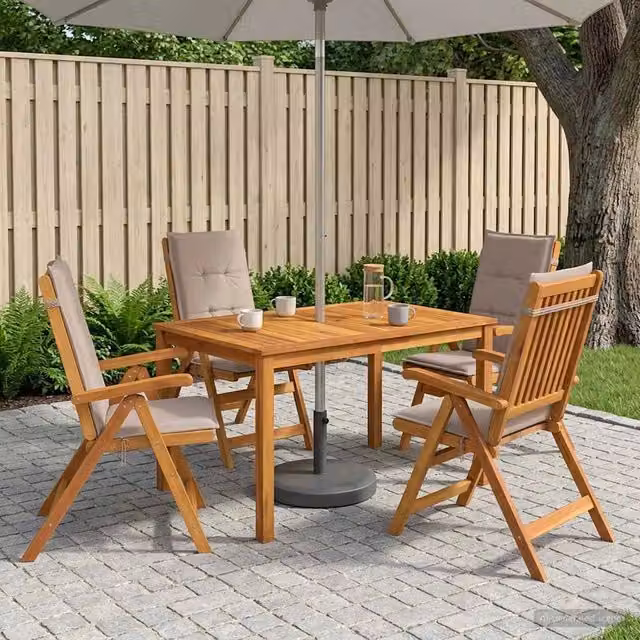 Set da pranzo da giardino 5 pezzi 4-Posti Tortora 3434557