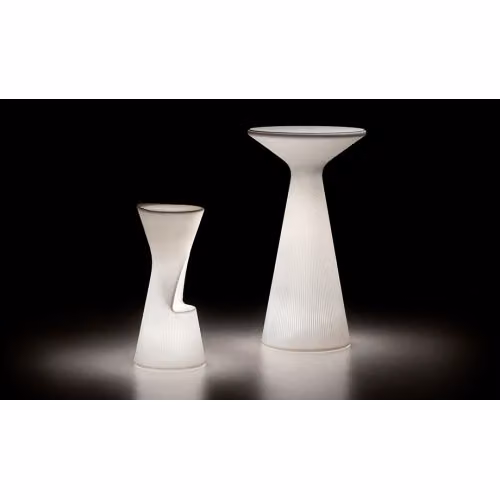 Sgabello basso da esterno Fade in polietilene con/senza illuminazione Plust Outdoor