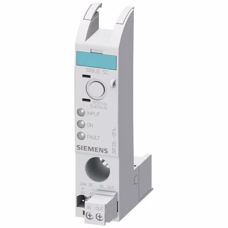 Siemens Controllo carico, base, portata di corrente 20 A, tensione di comando 24 V CC, 3RF29200FA08