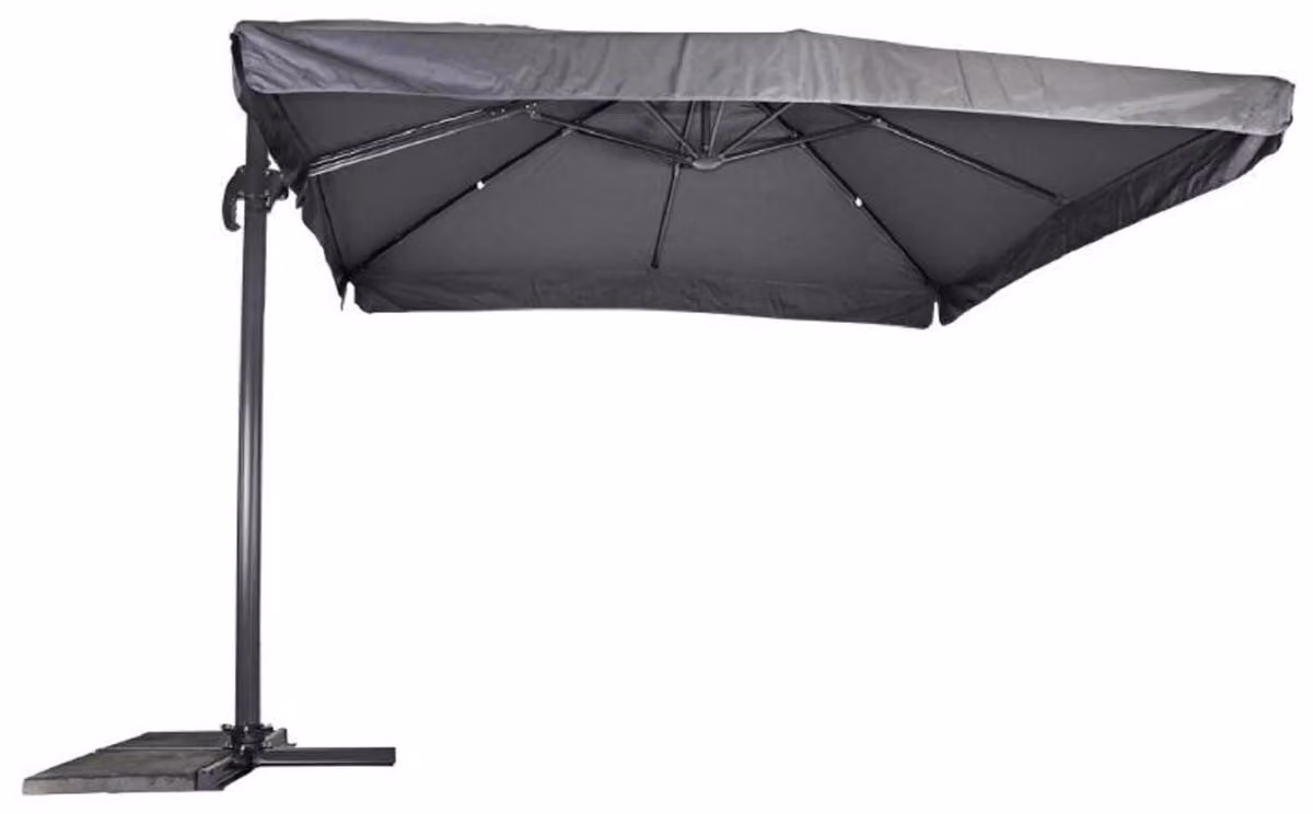 Casa Padrino ombrellone a sbalzo con supporto antracite / grigio 300 x 300 cm - Ombrellone da giardino - Ombrellone da terrazzo - Ombrellone da balcone - Accessori per giardino, terrazzo e balcone