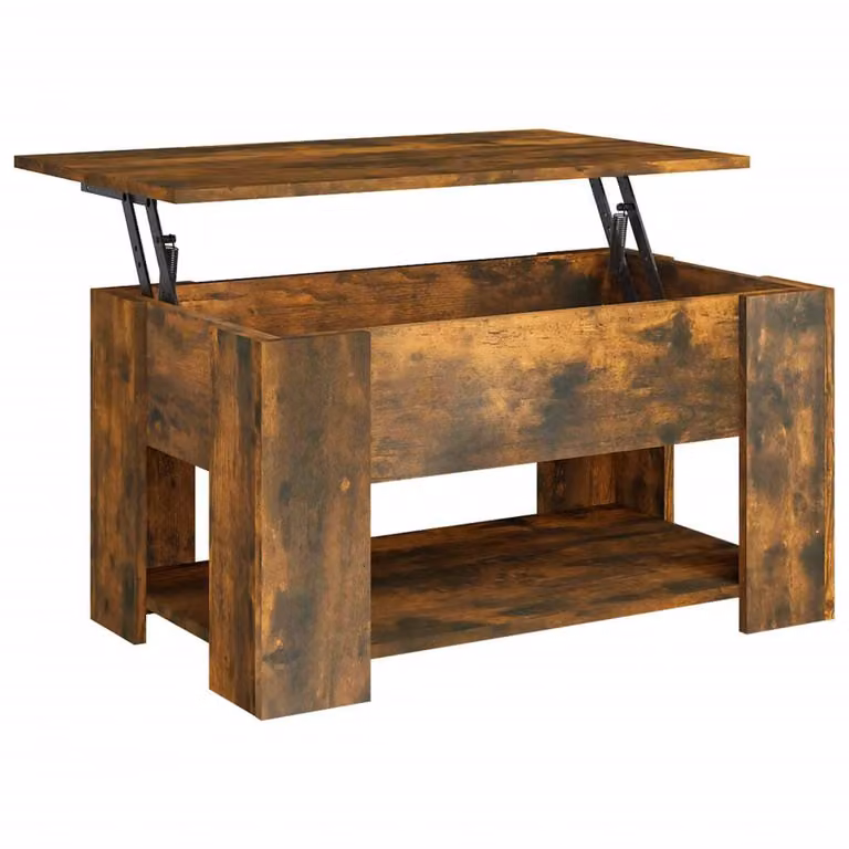 Tavolino da Salotto Rovere Fumo 79x49x41cm in Legno Multistrato