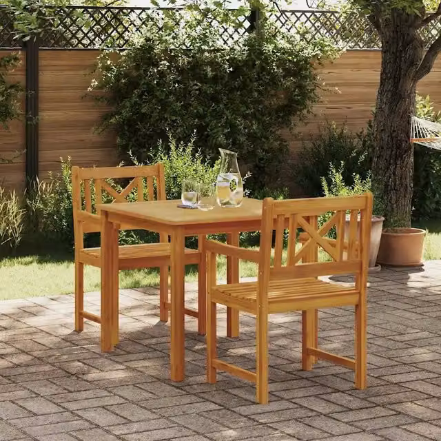 Set da Pranzo per Giardino 3 pz Marrone 3375656
