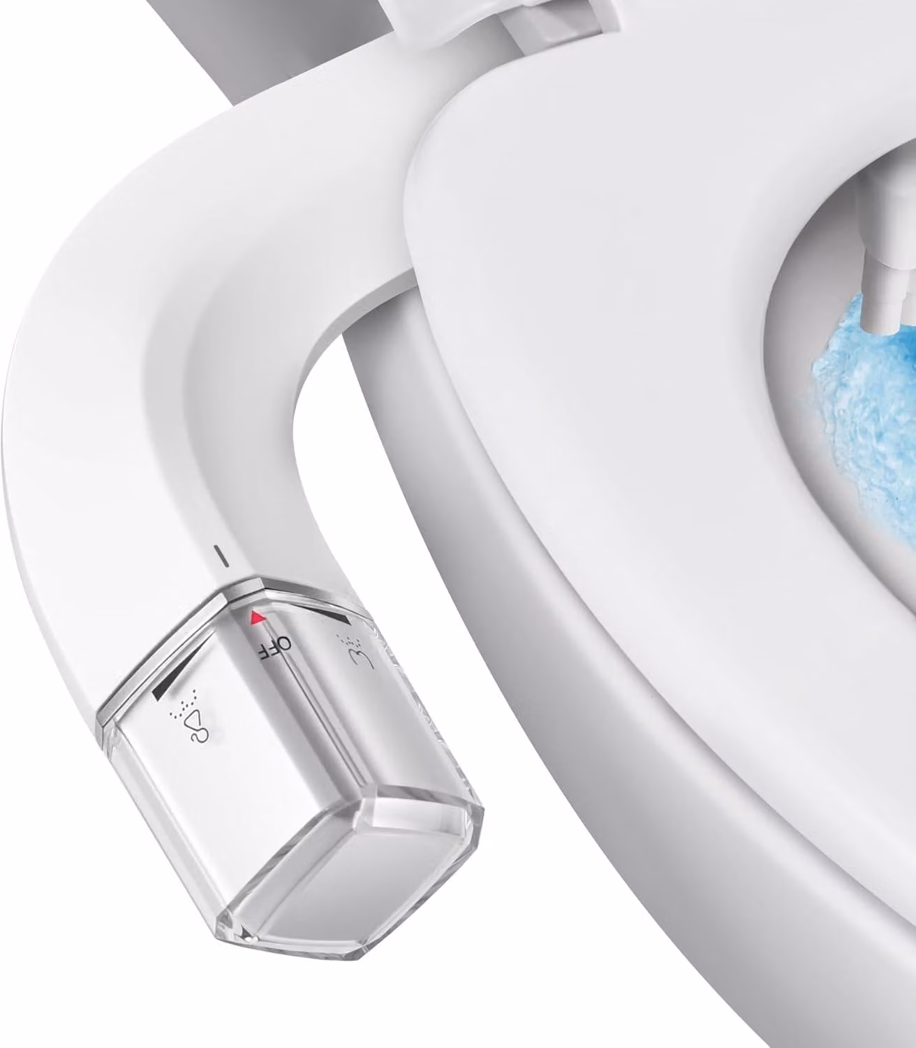 Bidet ultrasottile con doppia funzione per l'uso in bagno, design semplice da installare