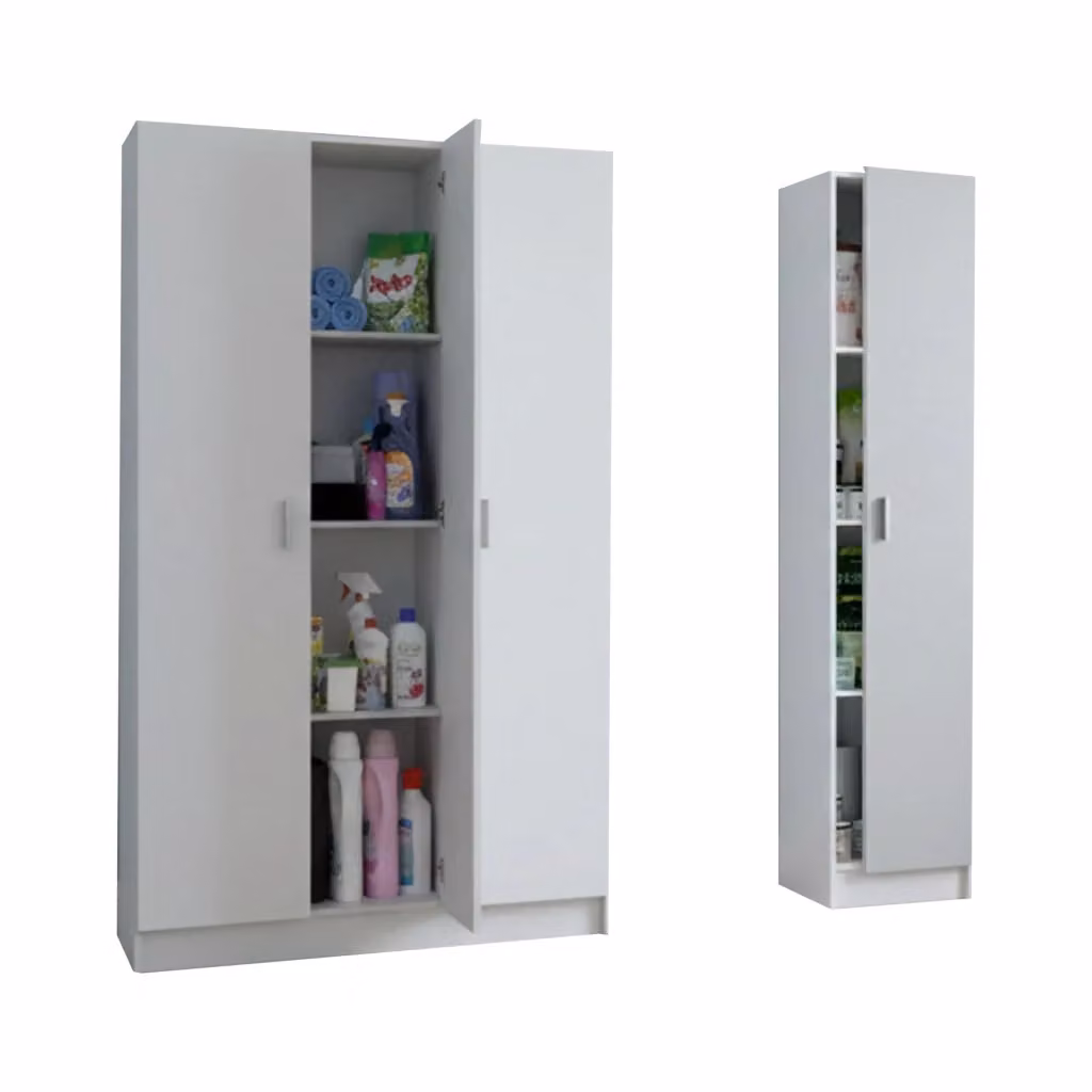 Armadio Multiuso Grande Modulabile Sinnai DMORA Bianco L: 146 cm, H: 180 cm – 2