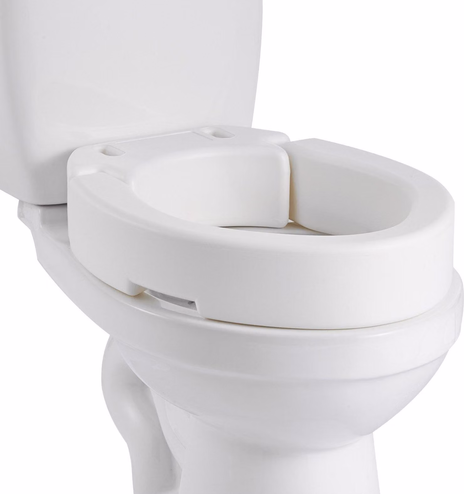 Rialzo per sedile del wc - Rialzo per sedile del wc - Rialzo di 8,9 cm - Portata di 136 kg - Apertura allargata - Per anziani - Per vasi igienici allungati