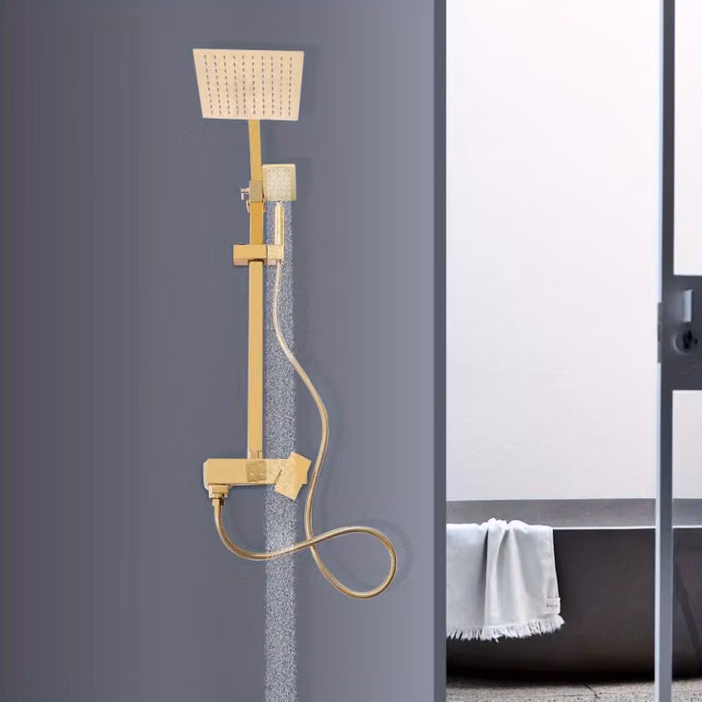 Rubinetto per vasca - Miscelatore per vasca - Doccetta - Miscelatore per vasca - Rubinetto per doccia - Installazione a parete - Ottone e acciaio inossidabile