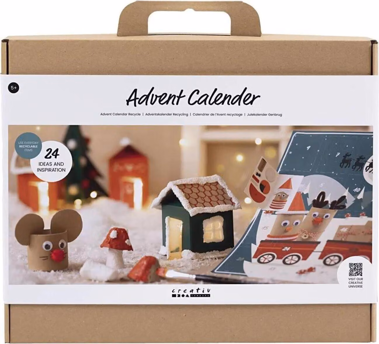 Set di artigianato per il calendario dell'Avvento con 24 piccoli lavoretti per bambini
