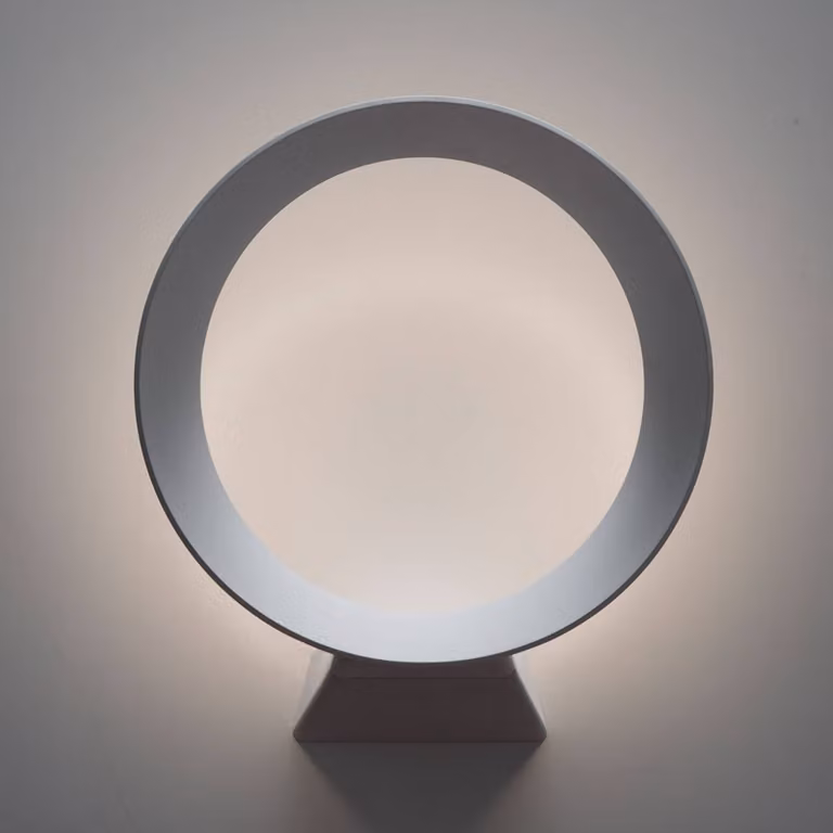 Martinelli Luce Applique da parete di design LED+O, dimmerabile, Bianco / Opale, Soggiorno / Sala da pranzo, Alluminio, Design, Applique