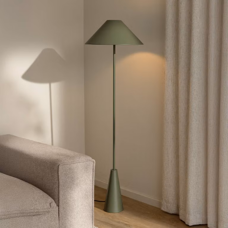 Globen Lighting Lampada da terra Cannes, Verde, Soggiorno / Sala da pranzo, Metallo, Scandinavo, Lampada da terra