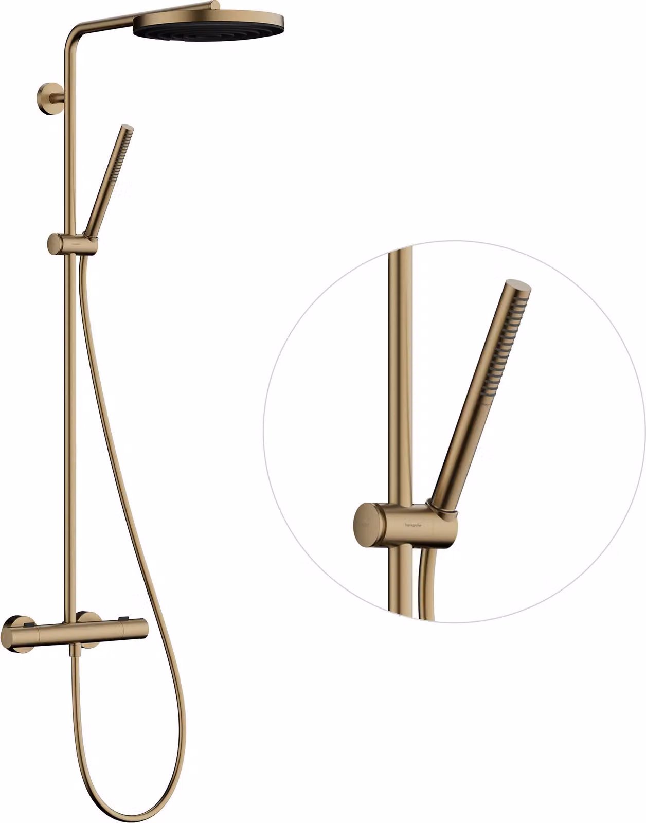 hansgrohe Pulsify S PURO Système de douche 260, 1jet, Ecostat Fine, EcoSmart, douchette à main 1jet, 24223140, 24223140