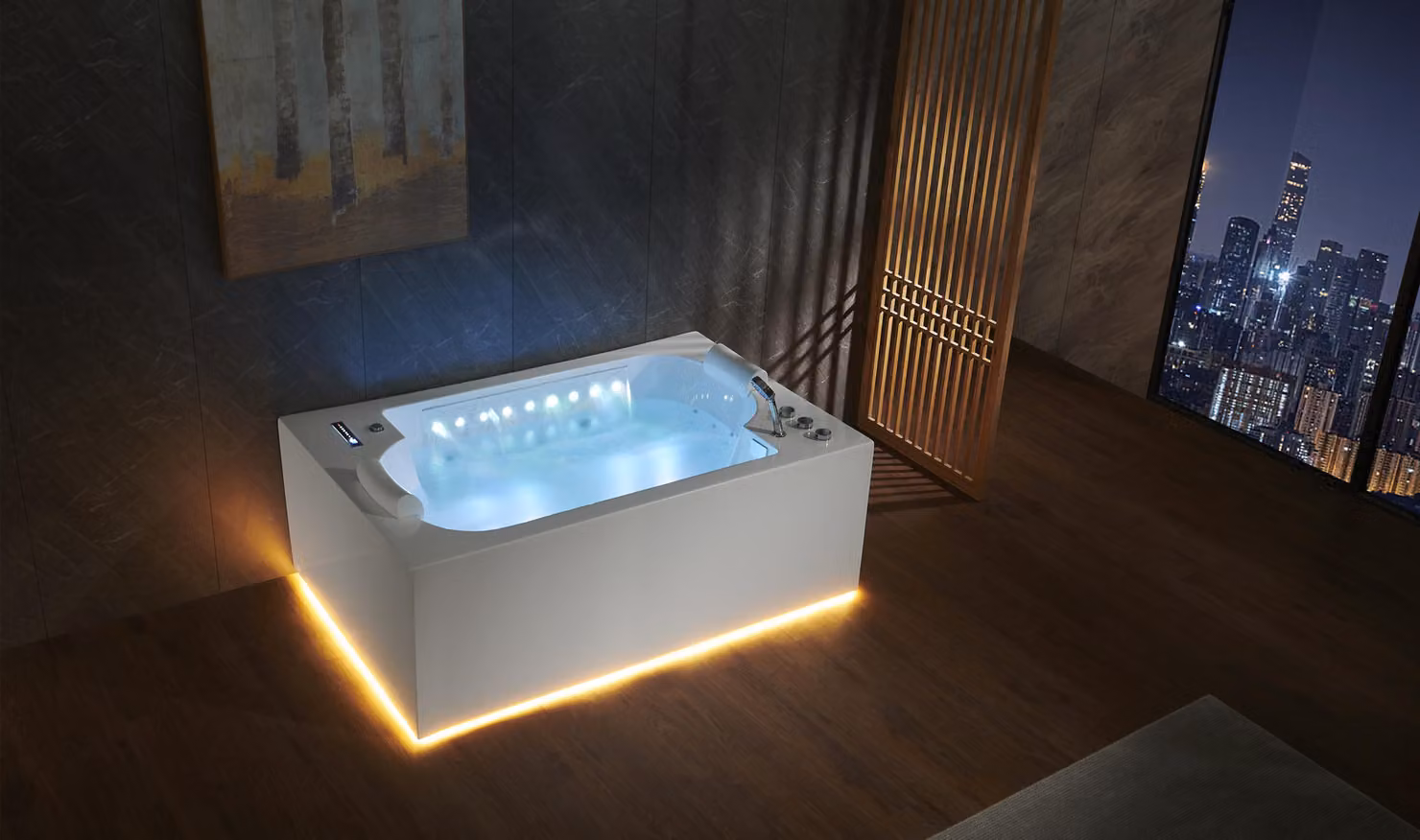 Badewanne Wanne Indoor Whirlpool Badewanne Spa Wanne LED 180x120