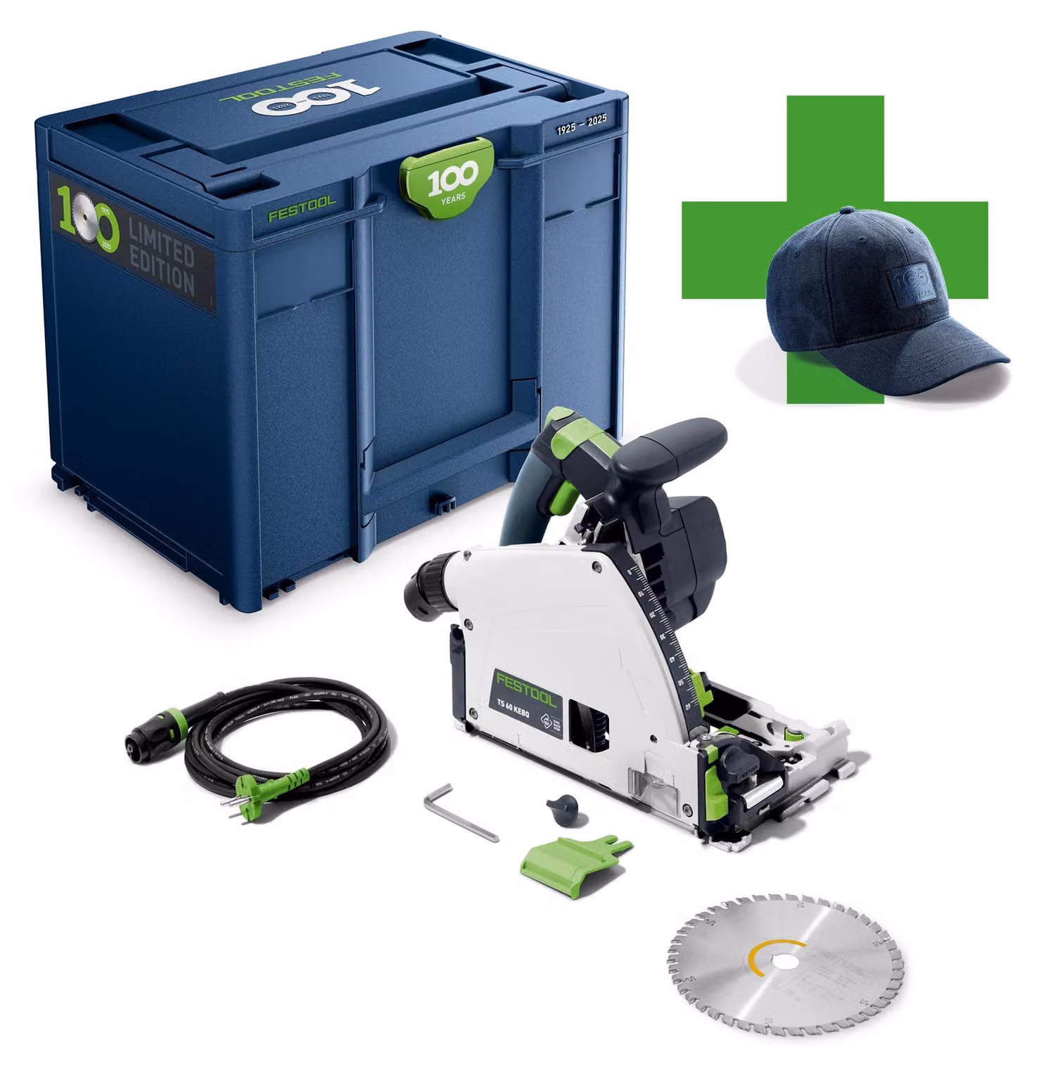 Festool TS 60 KEBQ-Plus 100Y Limited Edition sega a tuffo 1500 W 168 mm ( 578214 ) + Systainer