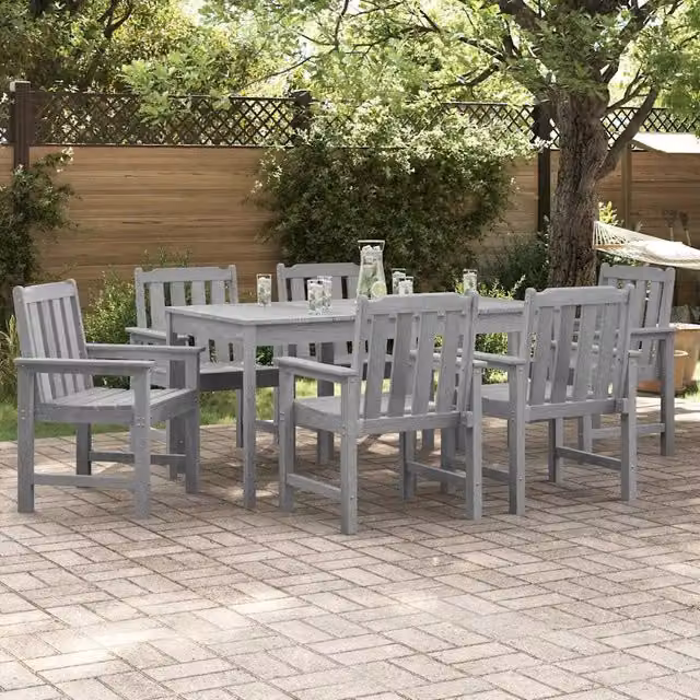 Sedia da Giardino 6 pz Grigio chiaro Polietilene 3335800