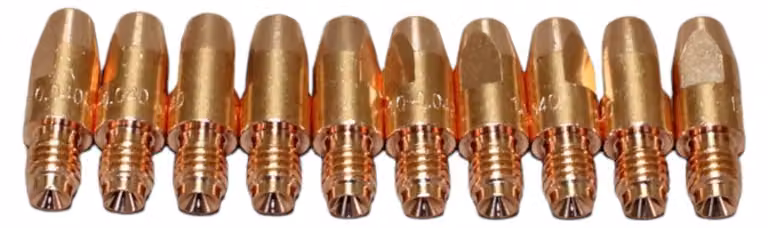 Ugelli di contatto per saldatura MIG/MAG, confezione da 10 pezzi, diametro 0,8 mm - 1,2 mm, filettatura M8x30