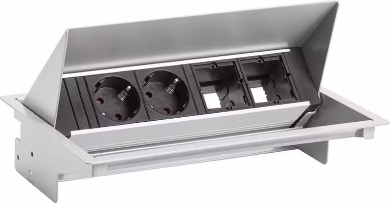 Bachmann 900.402 CONEO Set Einbaurahmen u.4-fach Steckdosenleiste (900.402)
