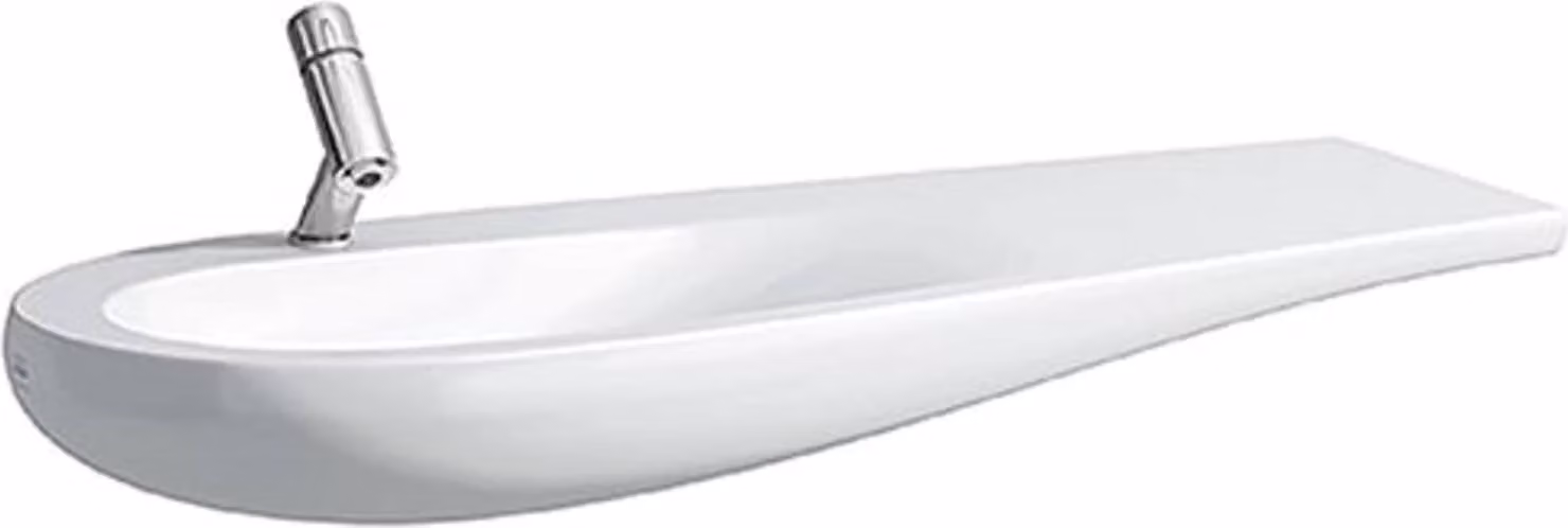 LAUFEN Alessi one Lavabo, encastré, 1 trou pour robinet, avec trop-plein, tablette à droite, 1200x500, H8149734001041, H8149734001041