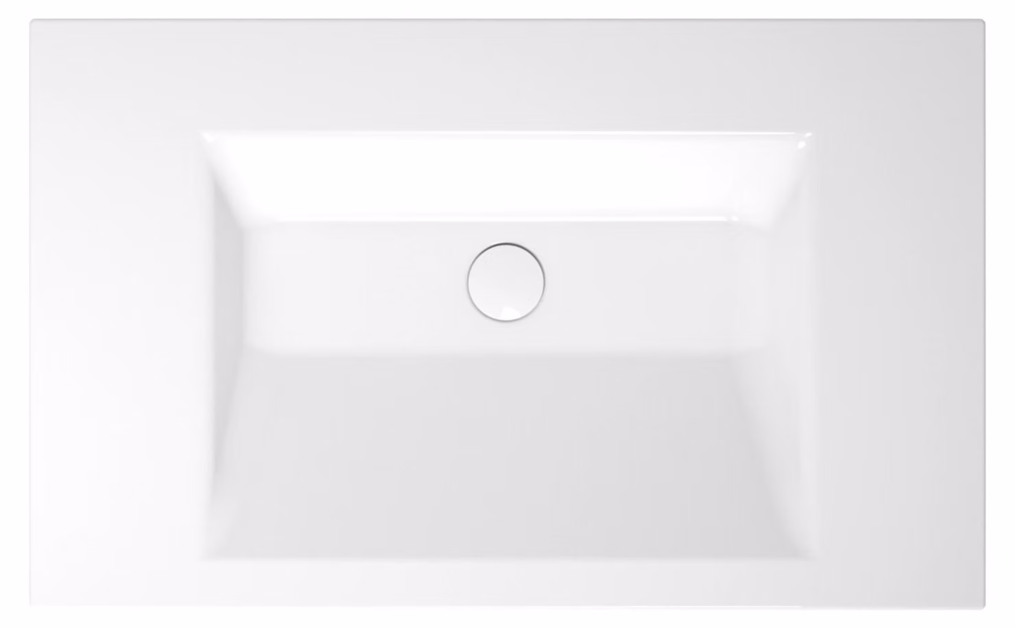 BetteAqua lavabo à encastrer, 1 trou pour robinet, sans trop-plein, 800x495x80mm, A071-000HLW1, A071-000HLW1