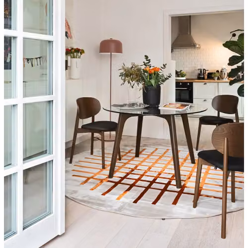 Tavolo Pod 120 tondo con struttura in legno Connubia