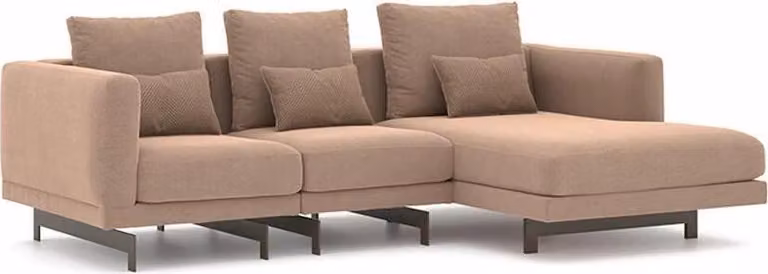 Designer Möbel Beige Eck Garnitur Polstermöbel Wohnzimmer Sofa Couch