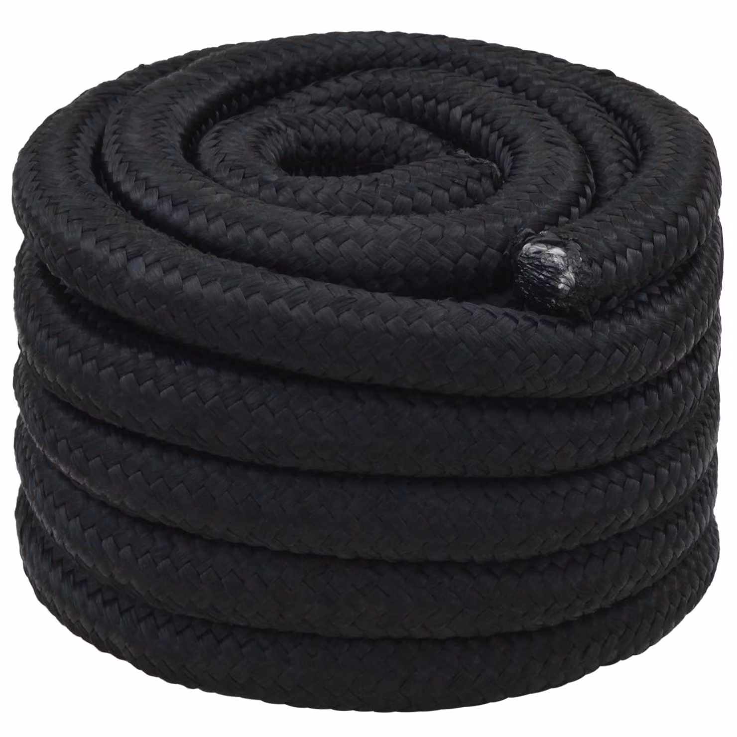 Corda multiuso vidaXL in plastica nera, diametro 30 mm, lunghezza 50 m