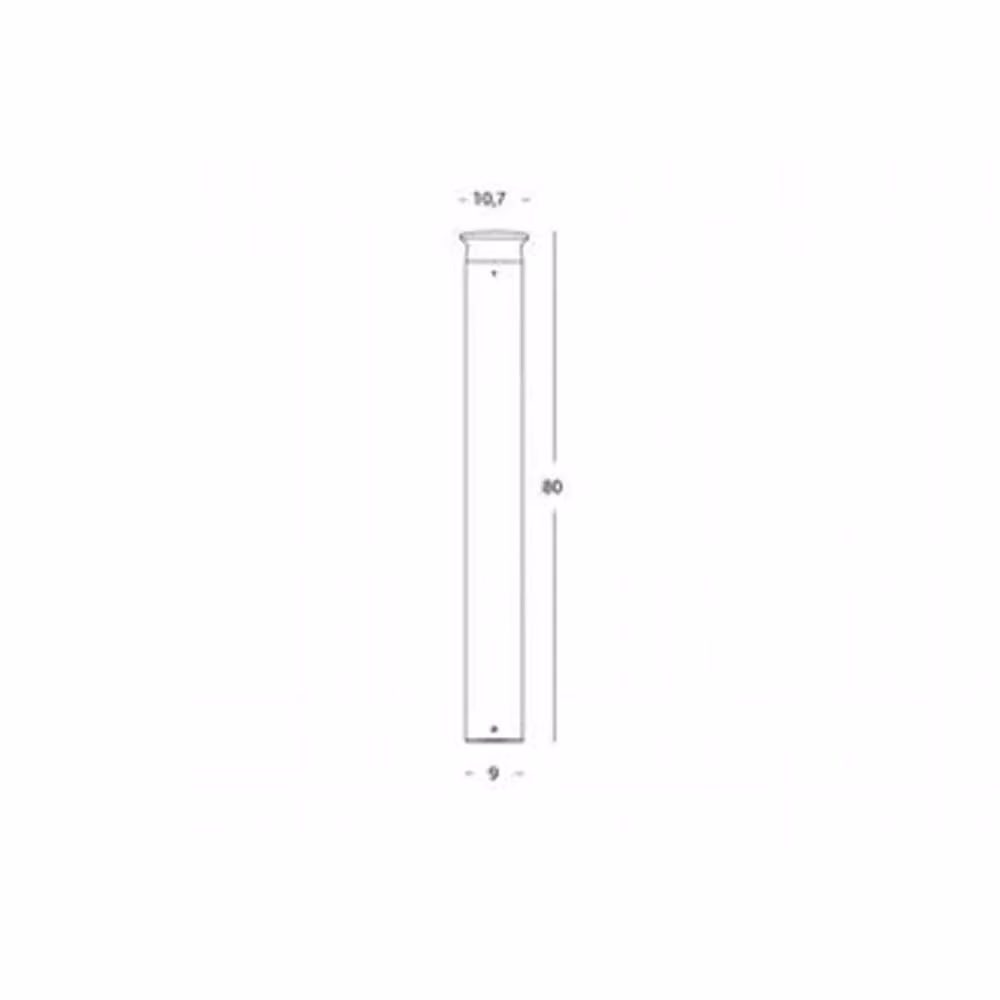 Palo da esterno moderno Sovil in alluminio e plastica grigio con LED 9W 4000K Altezza: 80 cm – 2